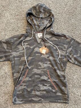 Target Men’s Gray Camo Crewneck Hoodie